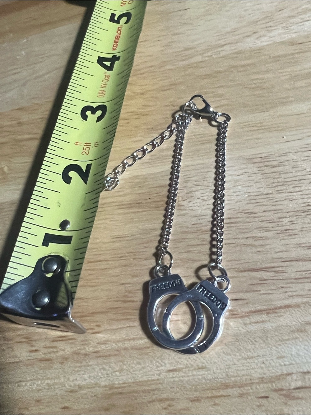 Silver Handcuff Pendant Necklace - Men Accessories B272